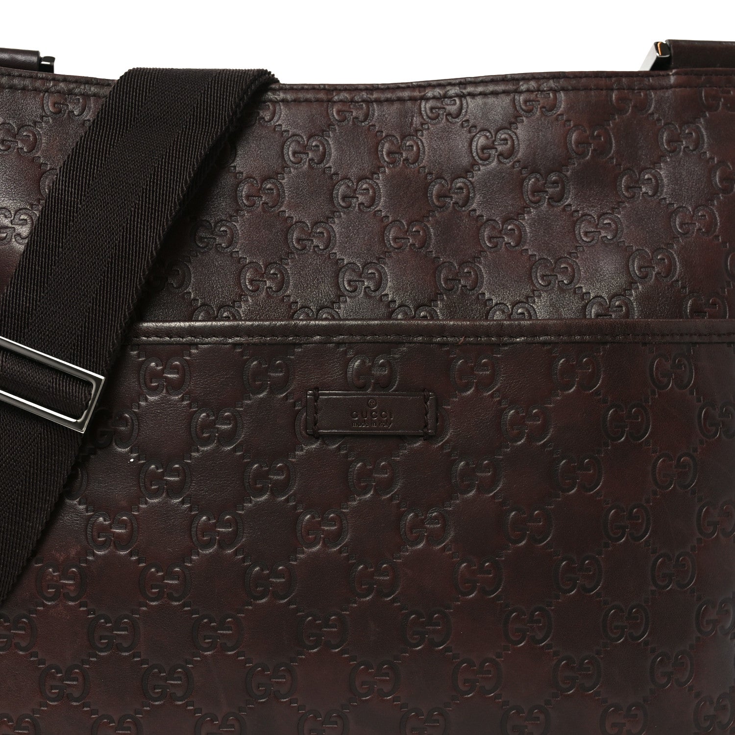 GCCIssima Flat Messenger Bag Brown Dark Brown