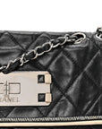 Lambskin East West Mademoiselle Flap Black