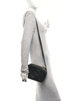 Pebbled Calfskin Small Soho Disco Bag Black