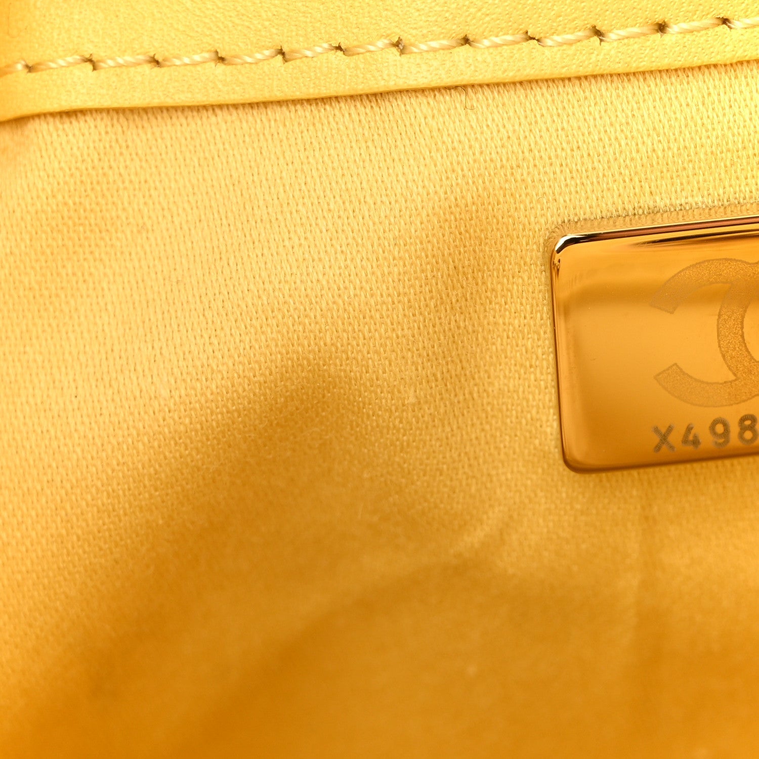 Suede Quilted Mini CHNL 25 Handbag Yellow
