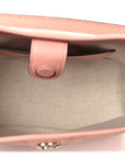 GG Supreme Monogram Textured Dollar Calfskin Web Small Ophidia Bucket Shoulder Bag Rose Pink