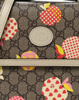GG Supreme Monogram Les Pommes Retro Interlocking G Les Pommes Messenger Bag Beige Multicolor Mystic White