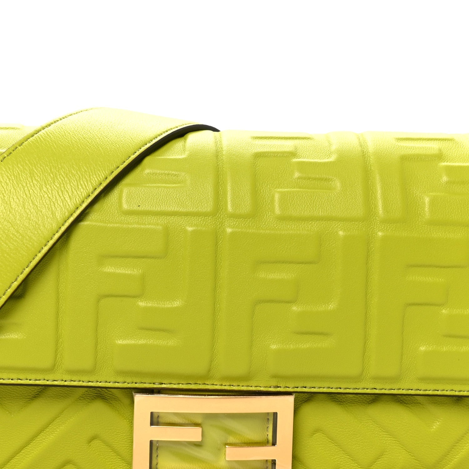 Nappa FF 1974 Embossed Baguette Wasabi