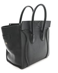 Drummed Calfskin Mini Luggage Black