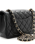Lambskin Quilted Mini Rectangular Flap Black