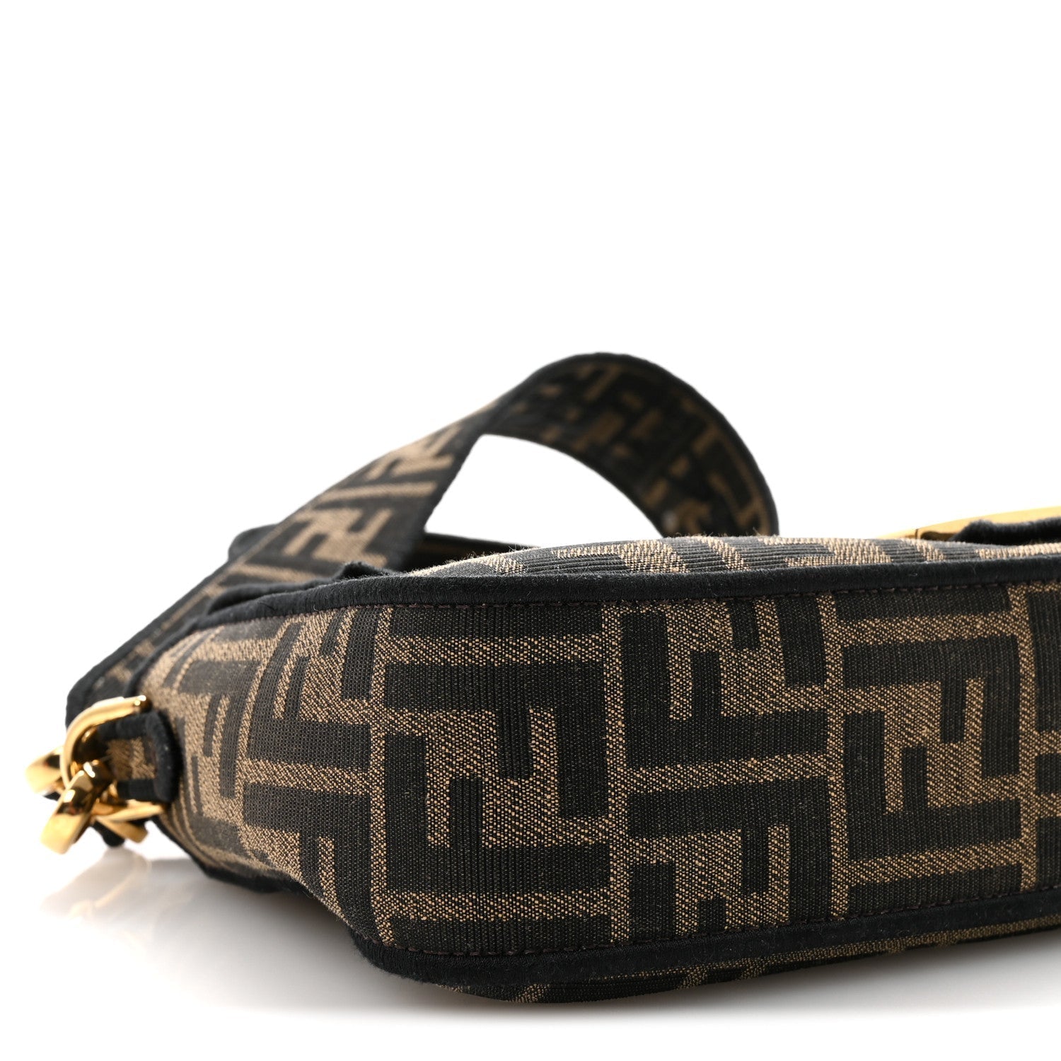 Fabric Jacquard FF 1974 Medium Baguette Tobacco Moro Black