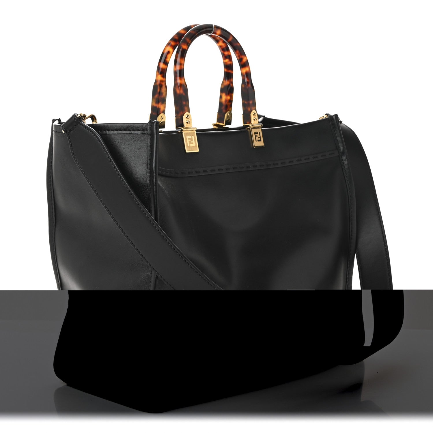 Vitello King Plexiglass Medium FNDI Sunshine Shopper Black