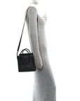 Drummed Calfskin Nano Luggage Black