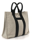 Toile Taurillon Clemence Sac Harnais Tote PM Black