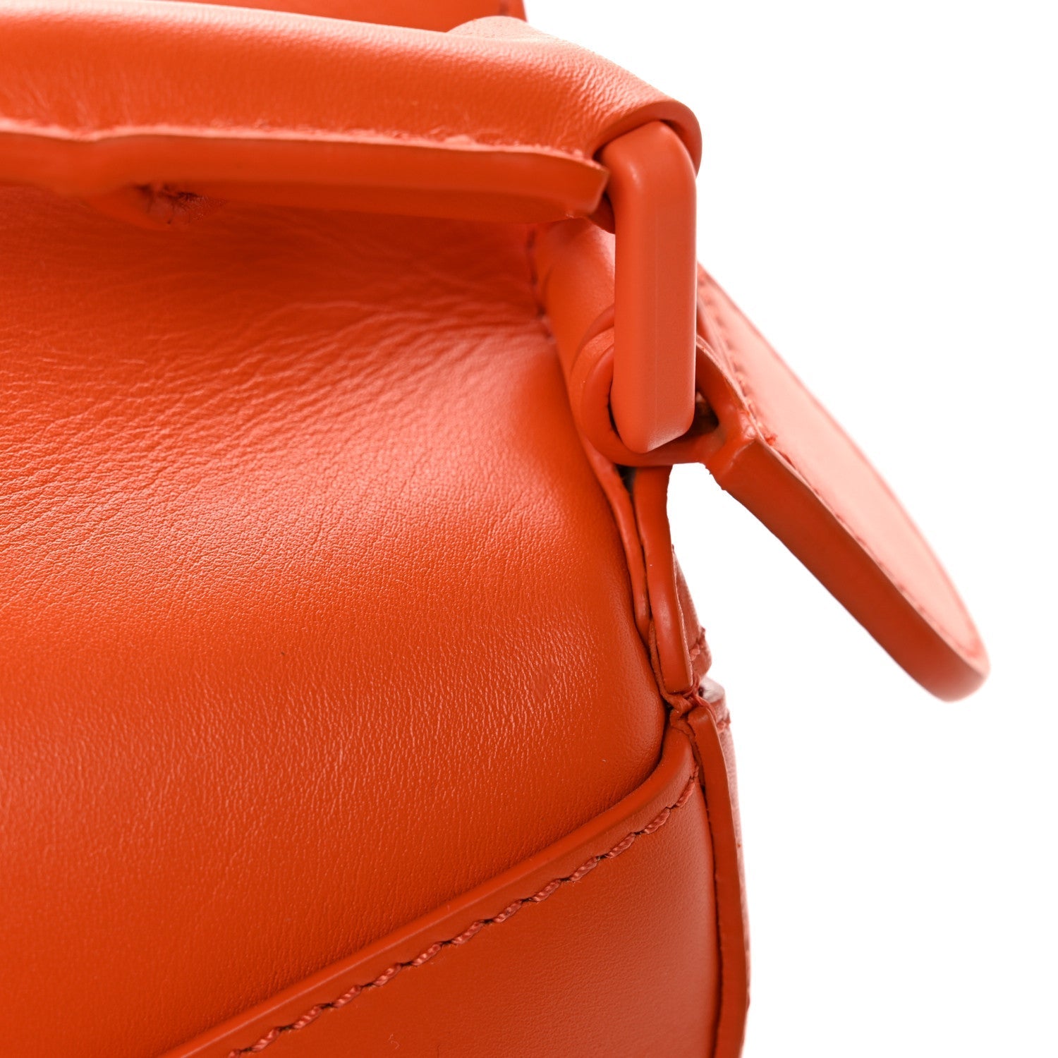 Satin Calfskin Small Puzzle Bag Orange