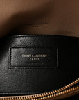 Sheepskin Matelasse Chevron Monogram Medium College Bag Dark Beige