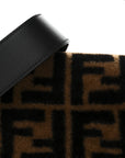 Shearling Vitello Dolce Macro FF 1974 Baguette Tobacco Black