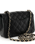 Caviar Quilted Mini Rectangular Flap Black