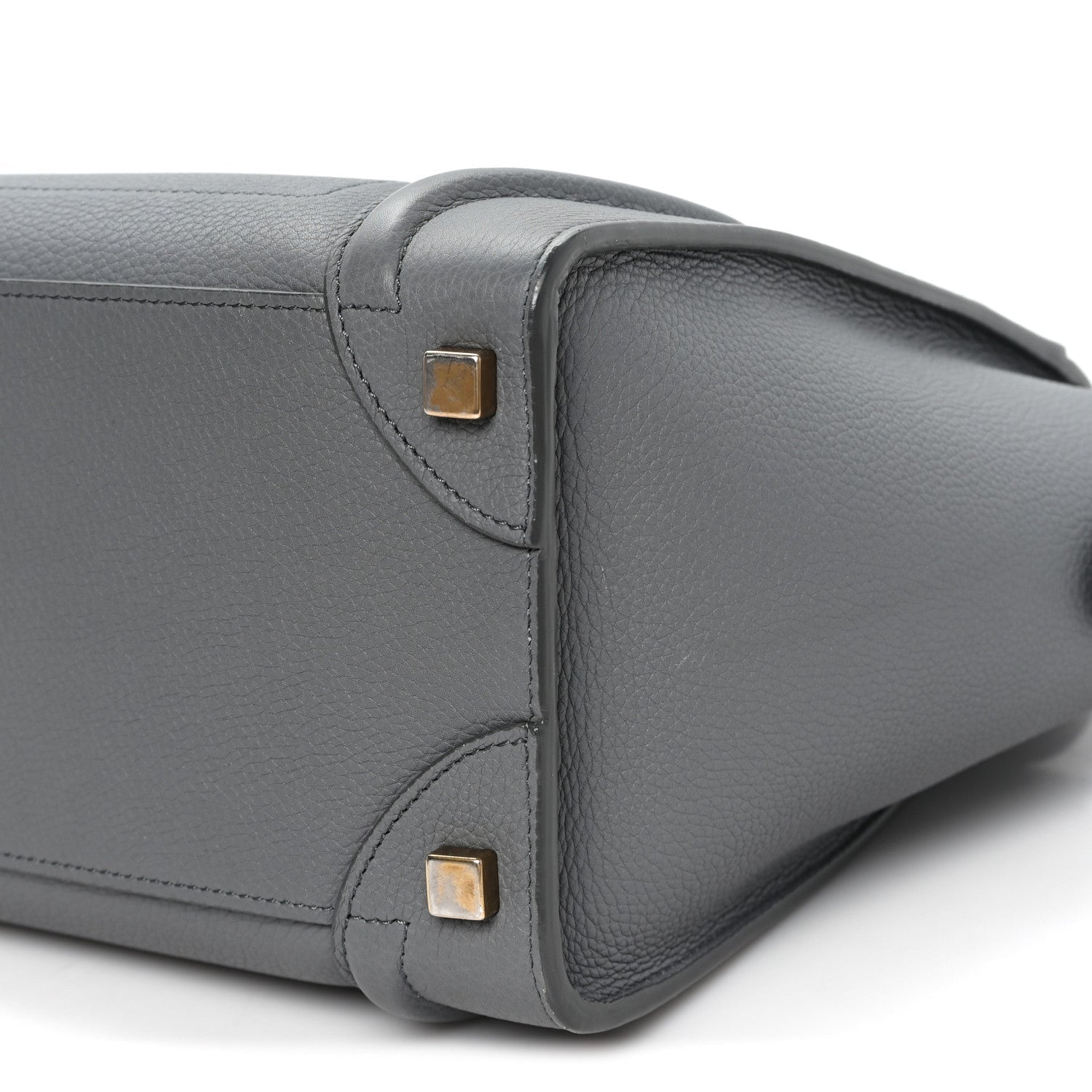 Baby Drummed Calfskin Micro Luggage Kohl