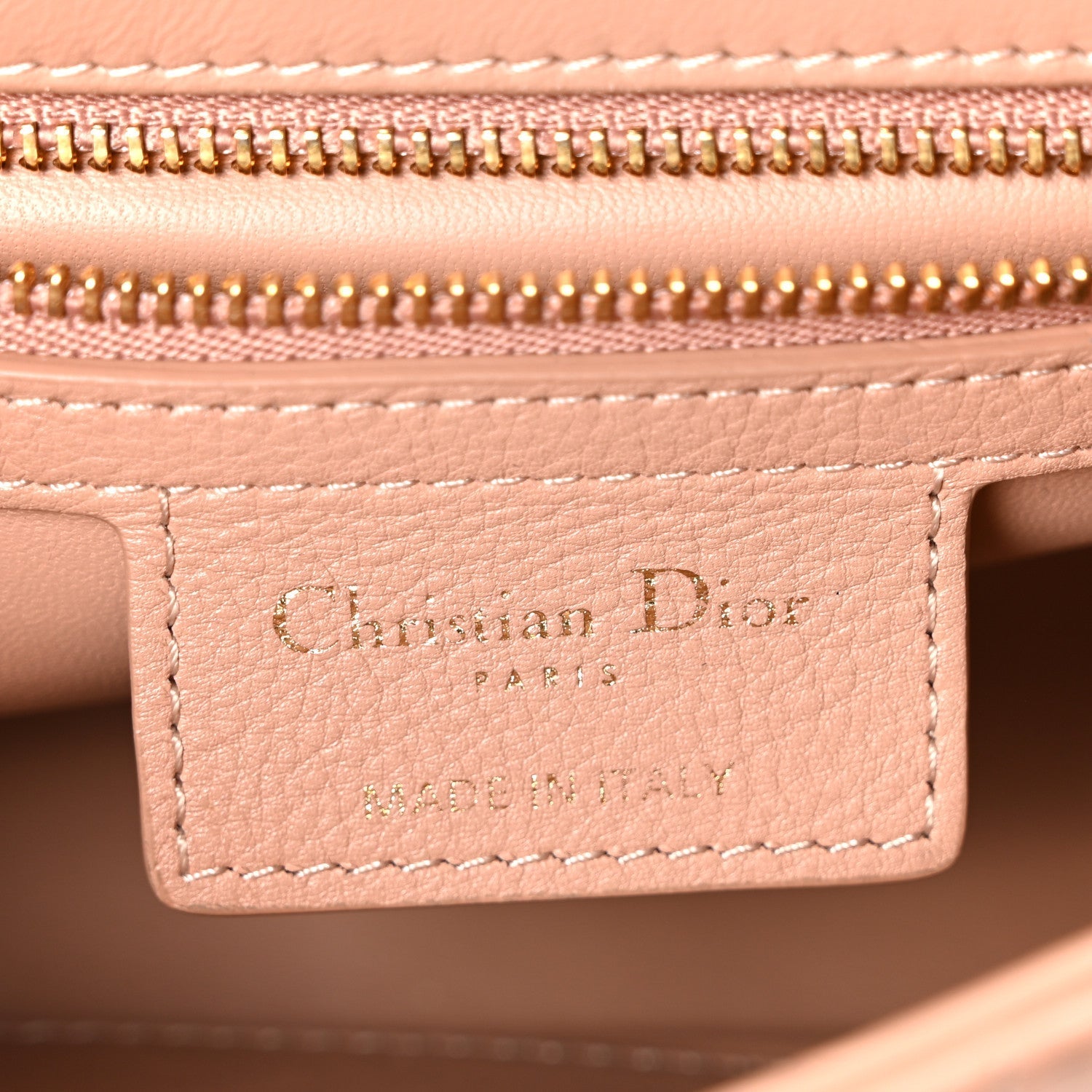 Calfskin Cannage Small Caro Bag Rose De Vents