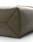 Shiny Calfskin Medium Puzzle Fold Tote Umber