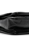 Crinkled Lambskin Matelasse Monogram Baby Niki Chain Satchel Black