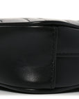 Calfskin Matelasse Mini GG Marmont Crossbody Bag Black