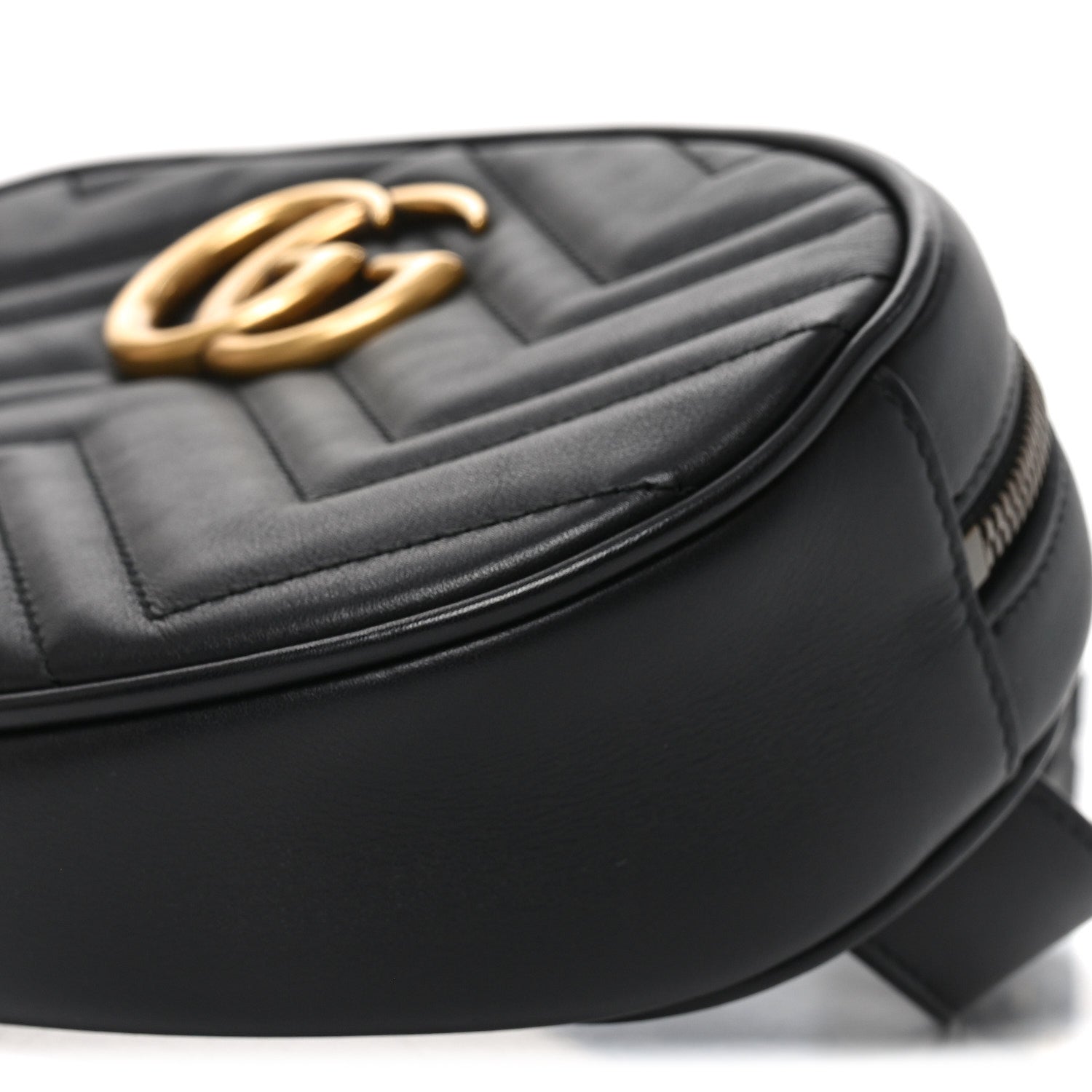 Calfskin Matelasse GG Marmont Belt Bag Black