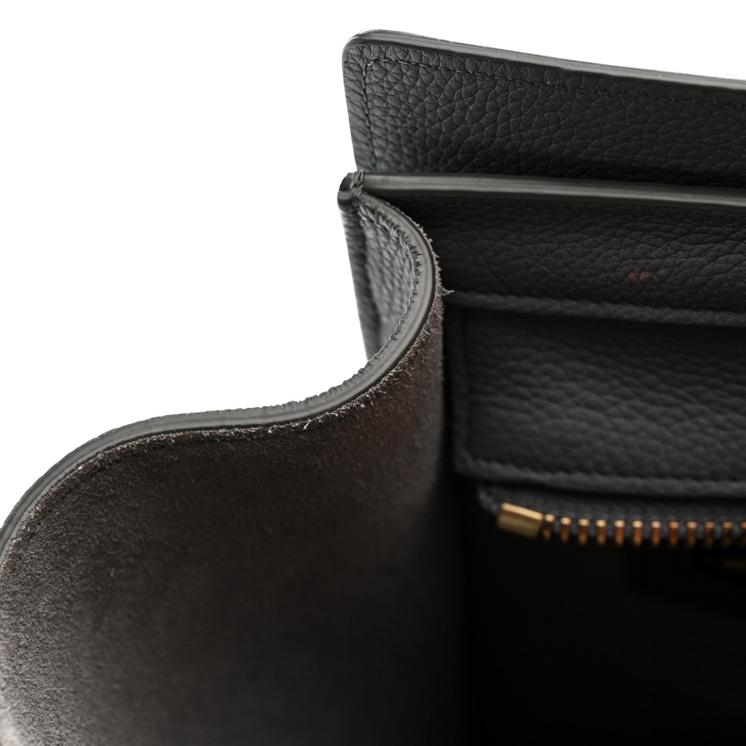 Baby Drummed Calfskin Micro Luggage Kohl