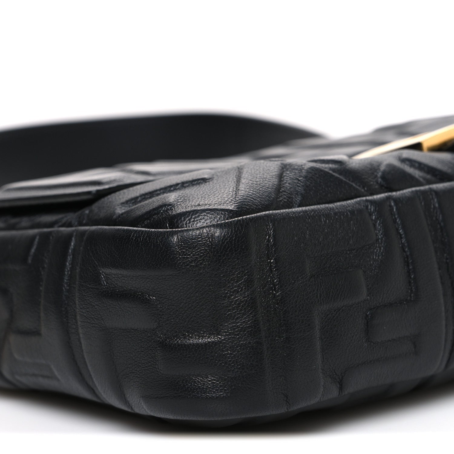Nappa FF 1974 Embossed Baguette Black