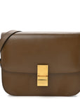 Box Calfskin Medium Classic Box Flap Bag Camel