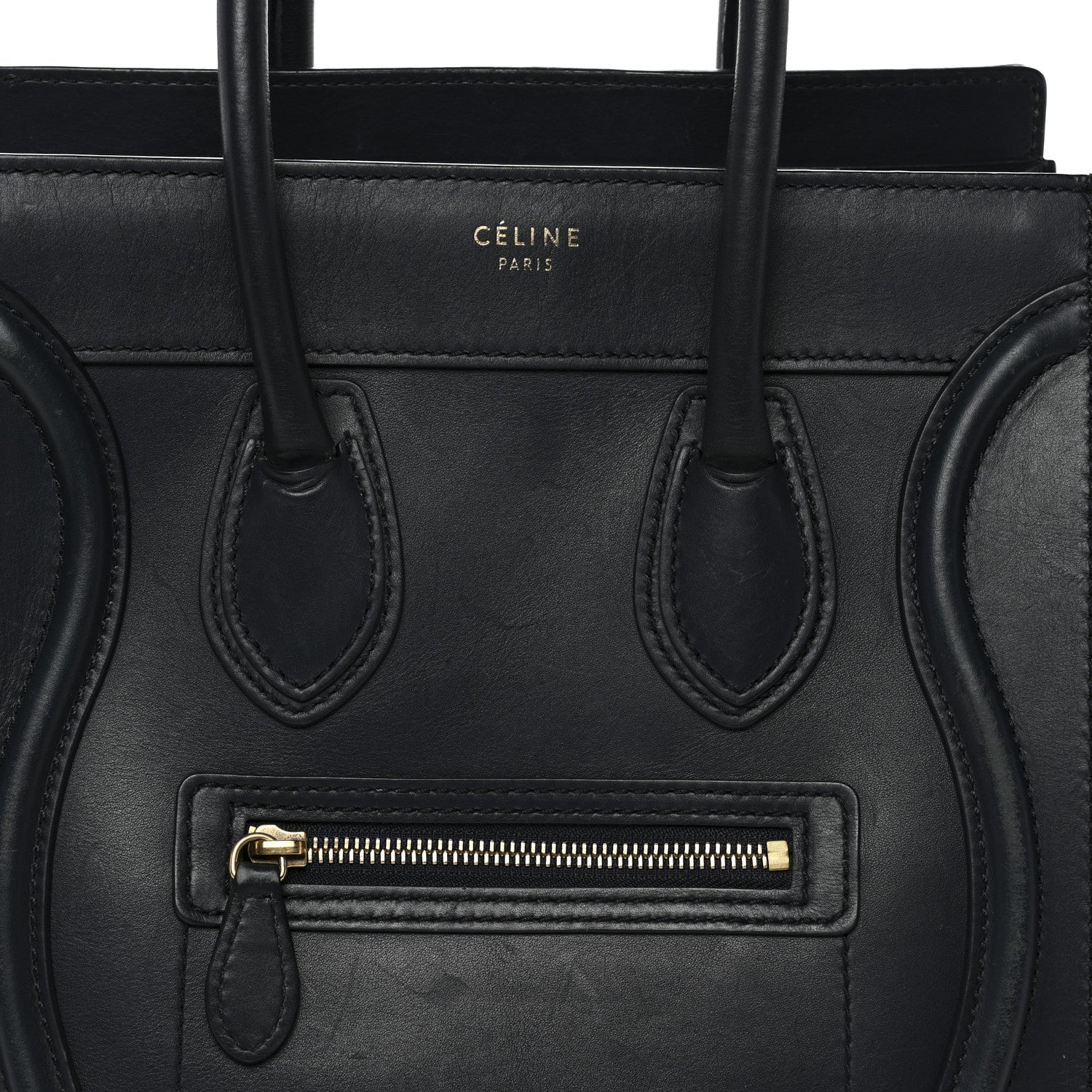 Smooth Calfskin Micro Luggage Navy Blue