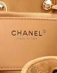Suede Quilted Small CHNL 25 Handbag Beige
