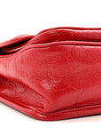 Crinkled Calfskin Matelasse Monogram Baby Niki Chain Satchel Rouge Eros