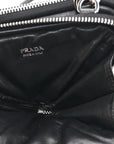 Nappa Soft Padded Mini Triangle Crossbody Pouch Black