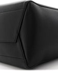 Soft Grained Calfskin Sangle Bucket Bag Black