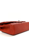 Caviar Quilted Medium Double Flap Red