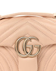 Lambskin Matelasse Small GG Marmont Shoulder Bag Pink Beige
