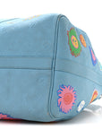 LV X YK Taurillon Monogram Keepall Bandouliere 50 Blue Multicolor