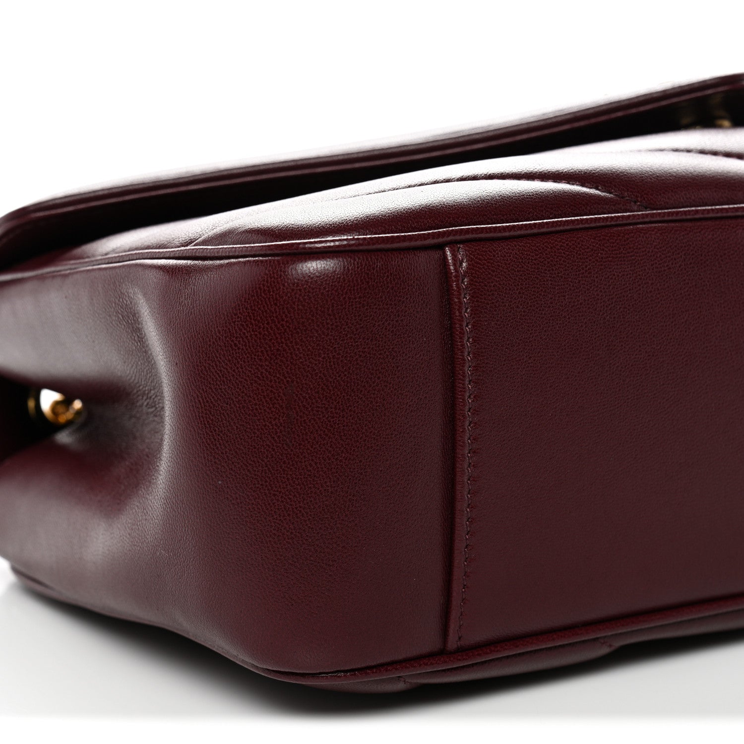 Lambskin Chevron Quilted Medium LouLou Rouge Cabernet