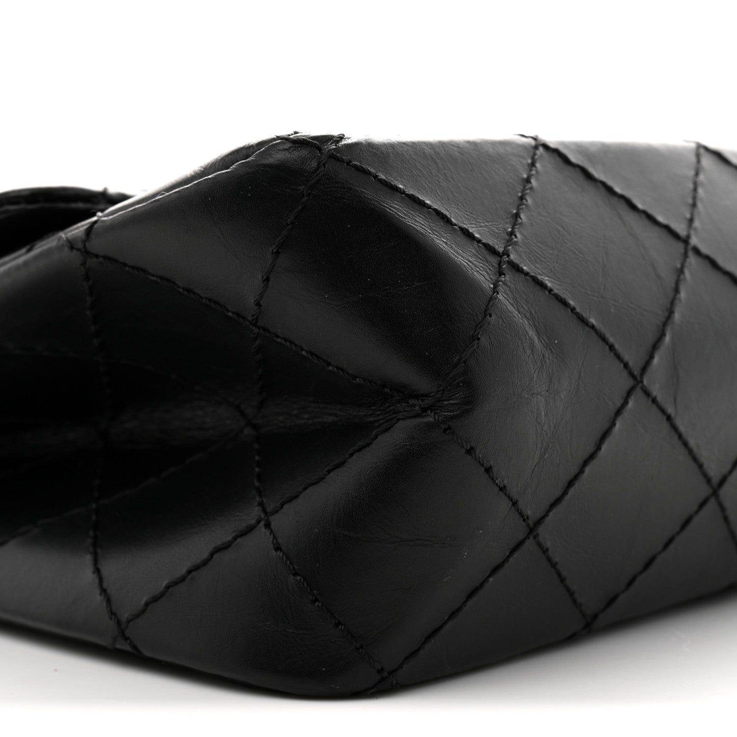 Aged Calfskin Quilted 2.55 Reissue 226 Flap Black