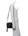 Calfskin Matelasse Monogram Lou Camera Bag Black