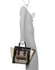 Smooth Calfskin Mini Tri-Color Luggage Grey
