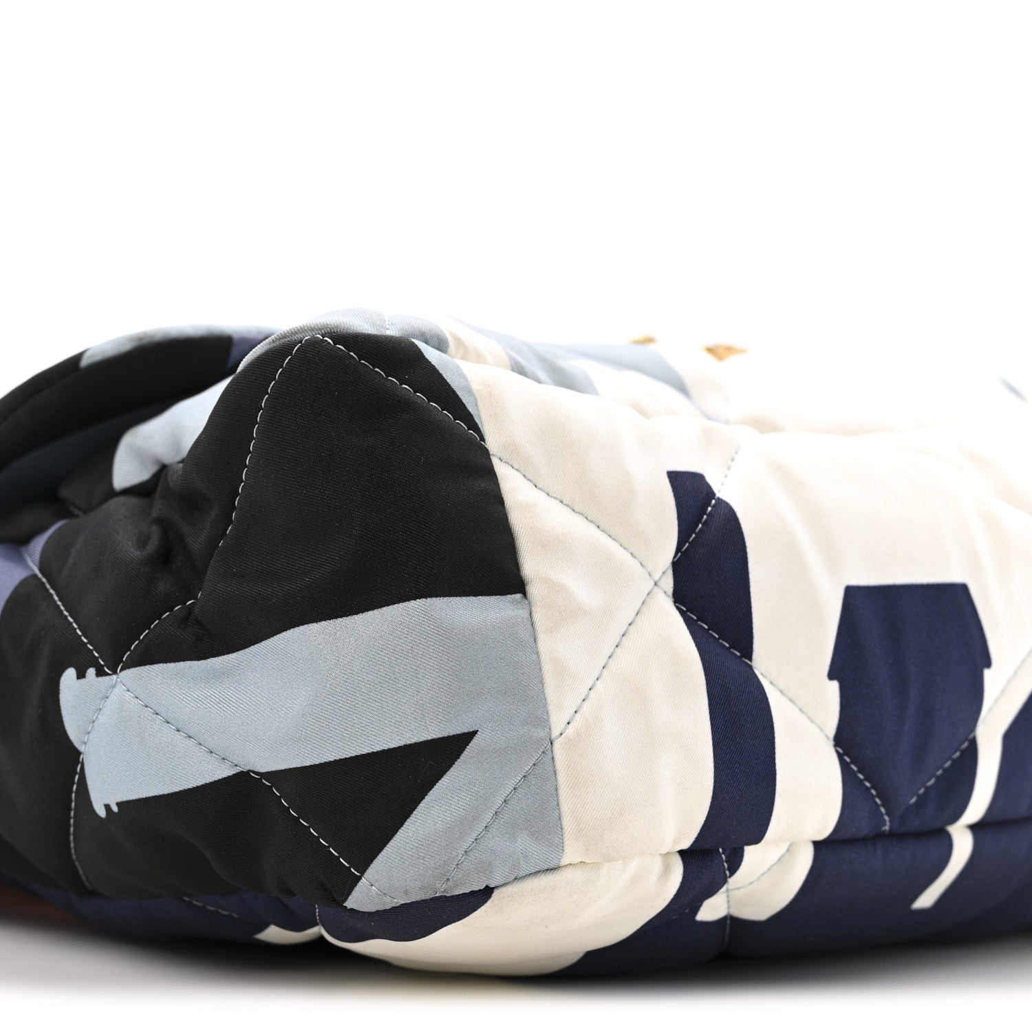 Silk Maxi Scarf CHNL 19 Flap Black Blue White