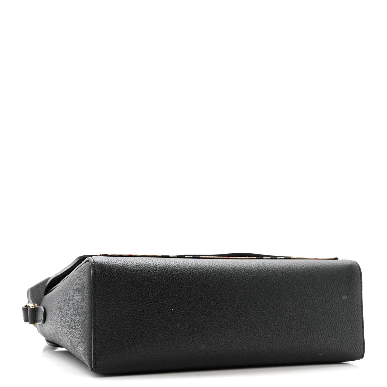 Grainy Calfskin Vintage Check Note Crossbody Bag Black