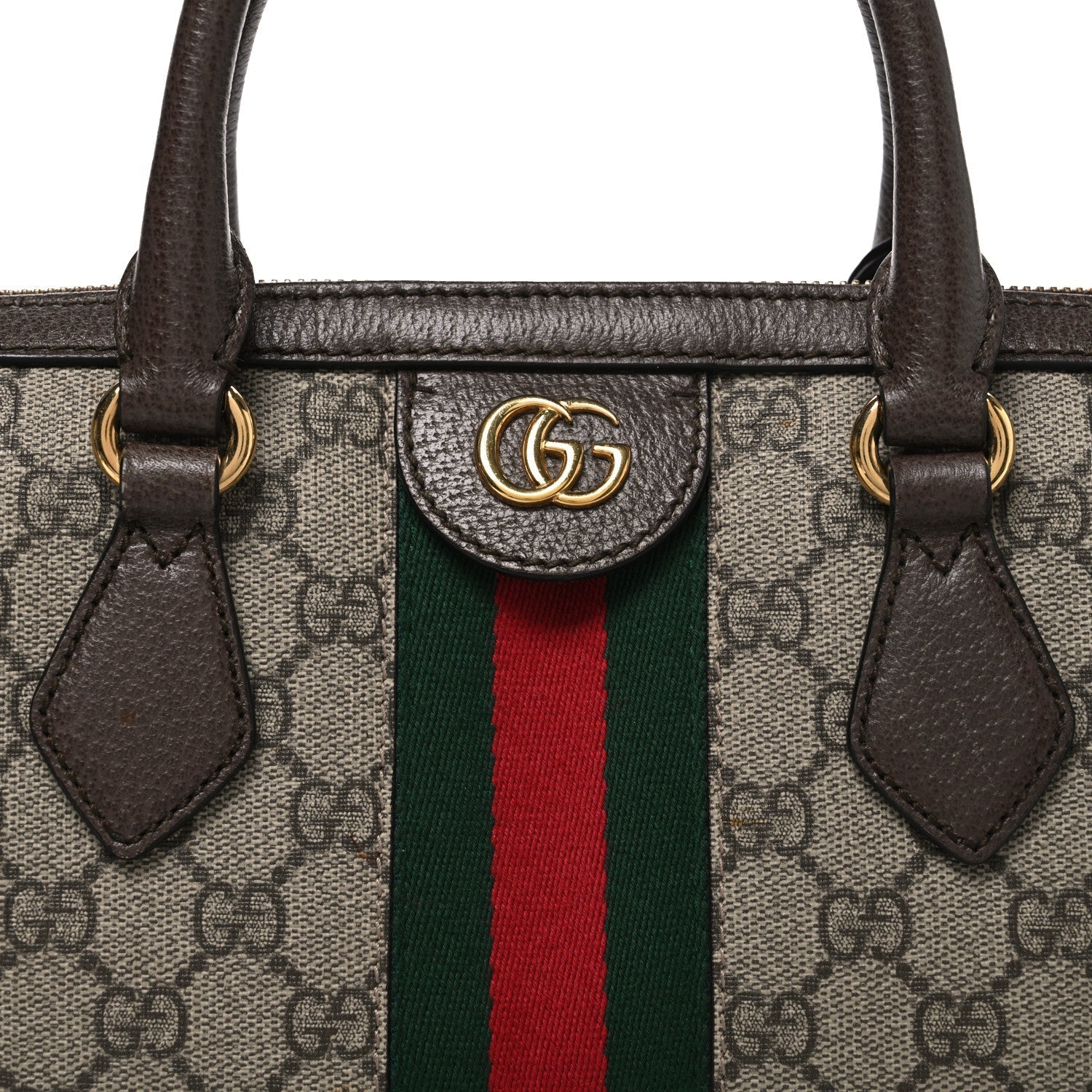 GG Supreme Monogram Web Medium Ophidia Boston Brown