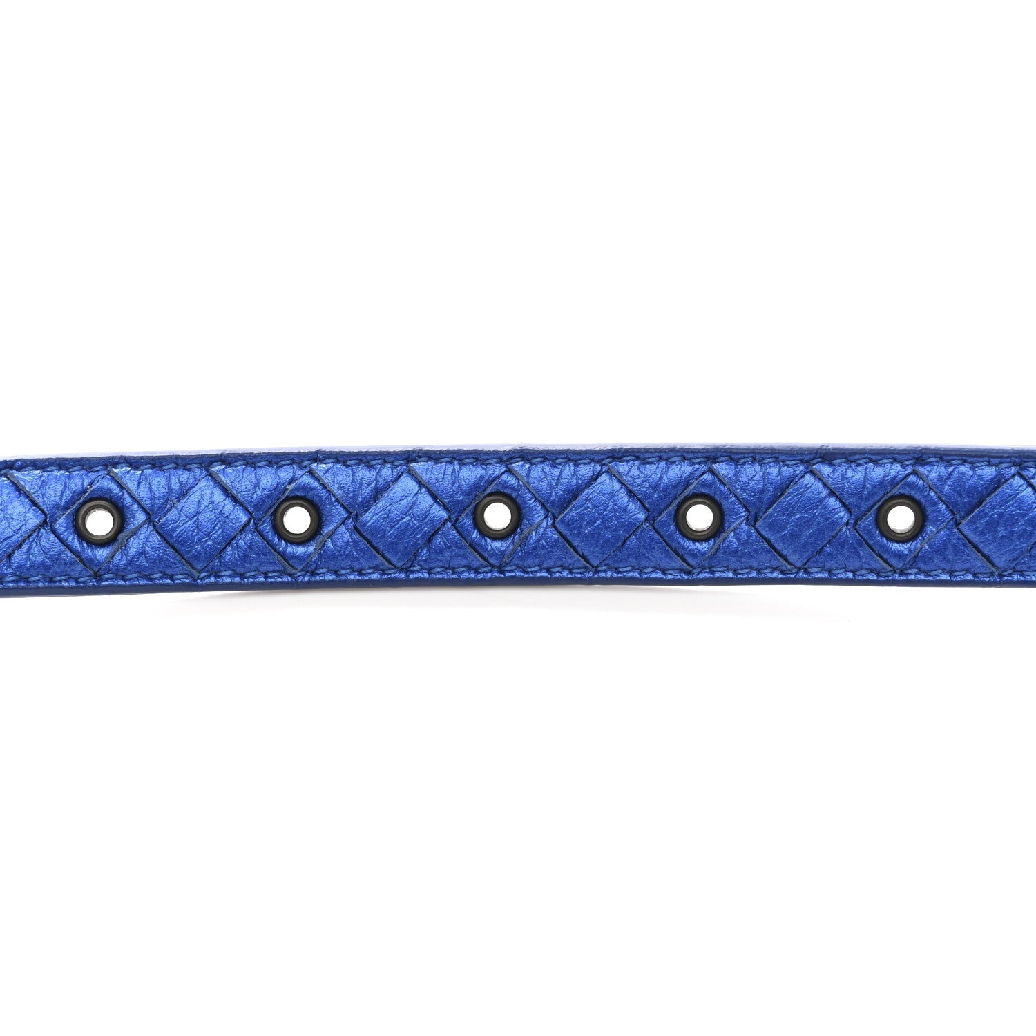 Metallic Nappa Intrecciato Belt 80 32 Blue