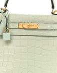 Matte Alligator Kelly Retourne 28 Vert D'eau