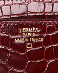 Shiny Alligator Constance Long Wallet Rouge Vif
