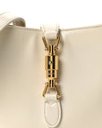 Boarded Dyana Lux Calfskin Small Jackie 1961 Hobo Mystic White