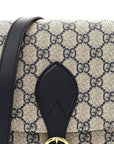 GG Supreme Monogram Small Messenger Shoulder Bag Beige Blue Navy