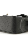 Lambskin Quilted Mini Rectangular Flap Black