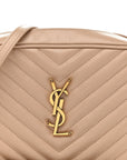Calfskin Matelasse Monogram Lou Camera Bag Dark Beige