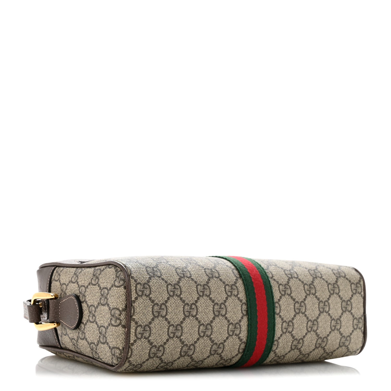 GG Supreme Monogram Web Small Ophidia Shoulder Bag Brown