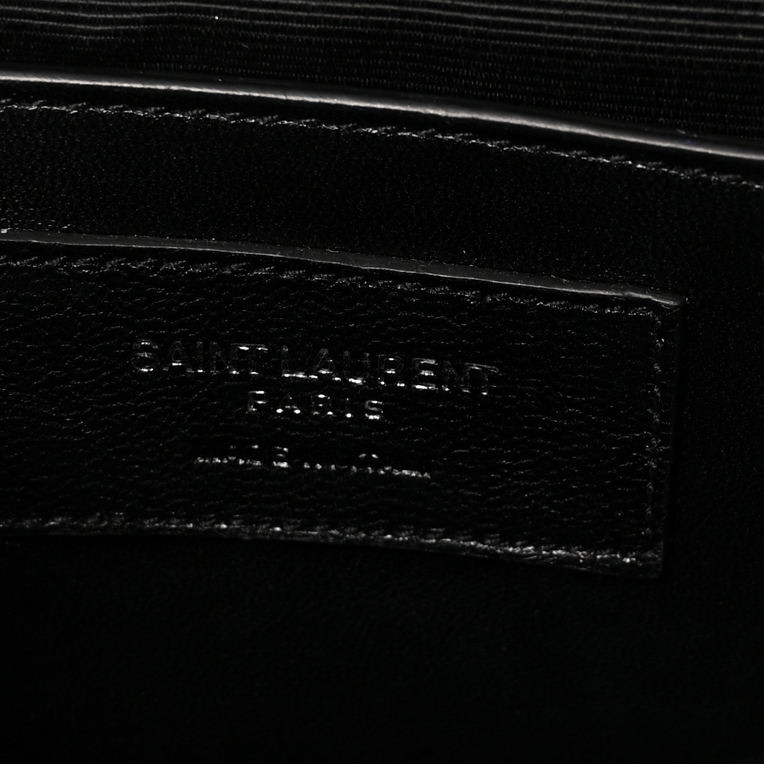 Calfskin Crocodile Embossed Small Classic Monogram Kate Tassel Satchel Black